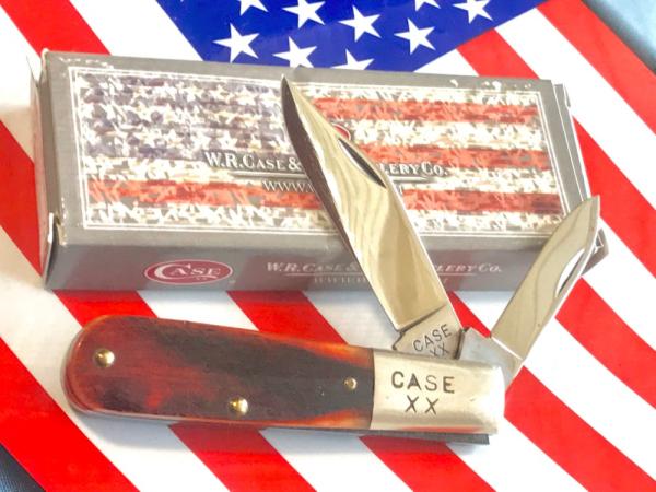 Case XX 2 Blade Barlow with Beautiful Sawcut Red Bone handles -Mdl# 62009 1/2 -Nice NOS Case XX 2 Blade Barlow with Beautiful Sawcut Red Bone handles -Mdl# 62009 1/2 -Nice NOS