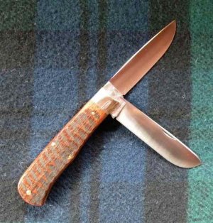 Great Eastern Cutlery 235220 "Beaver Tail Trapper" in Jigged Brazilian Cherry Wood Scales