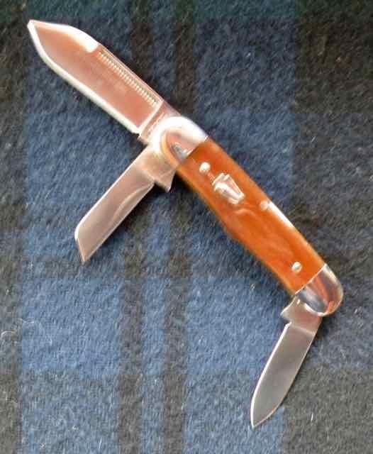 Schatt & Morgan #63 Rail Splitter in Amber Bone Scales w/Spear/Sheepsfoot/Pen Blades Schatt & Morgan #63 Rail Splitter in Amber Bone Scales w/Spear/Sheepsfoot/Pen Blades