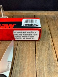 Kershaw Mini Stiletto Launch 12  Black Anodized Aluminum with Carbon Fiber Inlay 