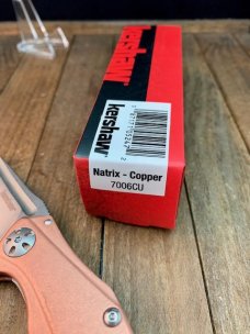 Kershaw Natrix Copper Handles D-2 Blade