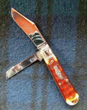 Great Eastern Cutlery #861219 Oil Field Jack in Autumn Gold Jigged Bone Scales w/Clip/Sheepsfoot 
