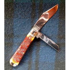 Great Eastern Cutlery #861219 Oil Field Jack in Autumn Gold Jigged Bone Scales w/Clip/Sheepsfoot Great Eastern Cutlery #861219 Oil Field Jack in Autumn Gold Jigged Bone Scales w/Clip/Sheepsfoot
