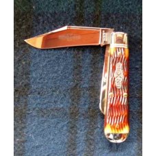 Great Eastern Cutlery #861219 Oil Field Jack in Autumn Gold Jigged Bone Scales w/Clip/Sheepsfoot Great Eastern Cutlery #861219 Oil Field Jack in Autumn Gold Jigged Bone Scales w/Clip/Sheepsfoot