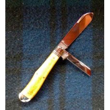Great Eastern Norhfield #922219 Eureka Jack w/Antique Goldenrod Camel Bone-Spear/Sheepsfoot Blade