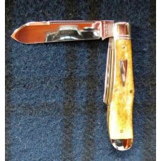 Great Eastern Norhfield #922219 Eureka Jack w/Antique Goldenrod Camel Bone-Spear/Sheepsfoot Blade