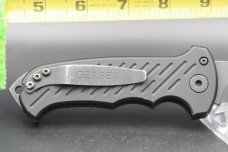 Used Gerber Auto 06 Tanto Automatic Knife aluminum Scales (3.7" S30V Black Serr)