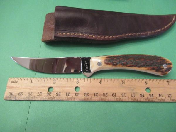 David Manley Custom Bird & Trout Stag Handle Fixed Blade