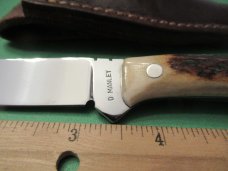 David Manley Custom Bird & Trout Stag Handle Fixed Blade