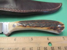 David Manley Custom Bird & Trout Stag Handle Fixed Blade