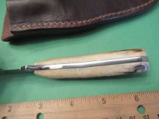 David Manley Custom Bird & Trout Stag Handle Fixed Blade
