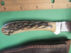 David Manley Custom Bird & Trout Stag Handle Fixed Blade