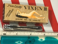 Vintage Frost (Japan) Custom Design Lock Back w/ Fantastic Abalone Handles -Naked Lady Blade Etch Vintage Frost (Japan) Custom Design Lock Back w/ Fantastic Abalone Handles -Naked Lady Blade Etch