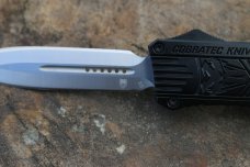 COBRATEC OTF DAGGER NOT SERRATED LARGE CTK-1 BLACK