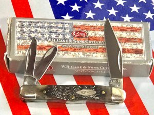 Case xx 1982 (8 dot) 3 Blade Whittler (MDL #6308) Knife w Chestnut Brown Jigged Bone Handles -NOS