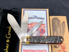 Great Eastern SFO GEC Maher & Grosh #78 Yankee Whittler Knife Yellow Jig Bone Great Eastern SFO GEC Maher & Grosh #78 Yankee Whittler Knife Yellow Jig Bone