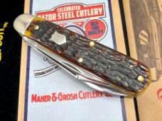 Great Eastern SFO GEC Maher & Grosh #78 Yankee Whittler Knife Yellow Jig Bone Great Eastern SFO GEC Maher & Grosh #78 Yankee Whittler Knife Yellow Jig Bone