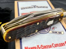 Great Eastern SFO GEC Maher & Grosh #78 Yankee Whittler Knife Yellow Jig Bone Great Eastern SFO GEC Maher & Grosh #78 Yankee Whittler Knife Yellow Jig Bone