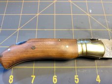 Damascus Lockback Hunting Knife with File Worked Spine Damascus Lockback Hunting Knife with File Worked Spine