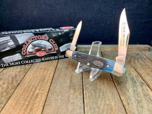 Case XX Case Collector’s Club Junior Member Knife 2019 Mediterranean Blue Sawcut Bone Half Whittler