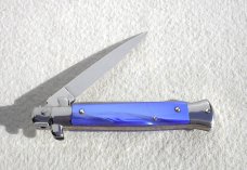 NEW 9" FRANK BELTRAME BLUE PEARL ITALIAN STILETTO FLAT GRIND BLADE