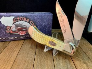 Case Large Saddlehorn  Burnt Oatmeal CCC 2008 Life Member Knife