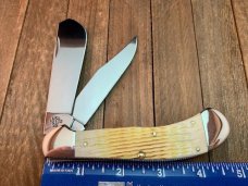 Case Large Saddlehorn  Burnt Oatmeal CCC 2008 Life Member Knife