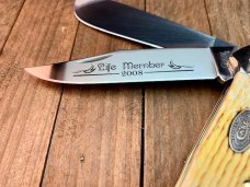 Case Large Saddlehorn  Burnt Oatmeal CCC 2008 Life Member Knife