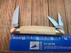 Great Eastern Cutlery Tidioute 62 Pocket Carver White Smooth Bone 