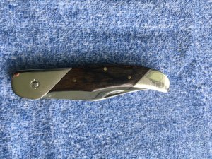 Queen,  44 B Folding Hunter, Button Lock Knife 