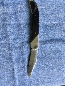 Queen,  44 B Folding Hunter, Button Lock Knife 