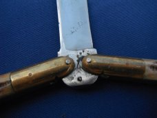 OLD VINTAGE 60's LARGE HANDMADE PHILLIPINES BONE "BALISONG" BUTTERFLY FOLDING POCKET KNIFE KNIVES OLD VINTAGE 60's LARGE HANDMADE PHILLIPINES BONE "BALISONG" BUTTERFLY FOLDING POCKET KNIFE KNIVES