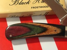 Vintage Frost (Custom Design Series) Razor Barlow Knife -Colorful Frostwood Handles +NOS in Orig Box