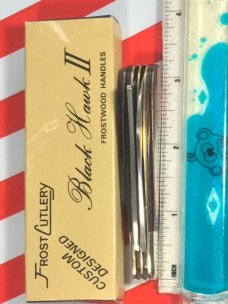 Vintage Frost (Custom Design Series) Razor Barlow Knife -Colorful Frostwood Handles +NOS in Orig Box