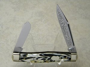 Fight'n Rooster Frank Buster Germany Pearl & Black "The Coal Miner's Daughter" Texas Jack Knife