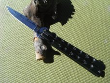 WYL Stainless USA Butterfly Knife /  Balisong knife  Blade marked "Stainless WYL USA." Blade 4" 