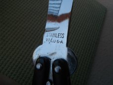 WYL Stainless USA Butterfly Knife /  Balisong knife  Blade marked "Stainless WYL USA." Blade 4" 