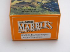 Marbles Gladstone Mich USA Stacked Leather Expert Fixed Blade Sheath Knife in Box c.1990's