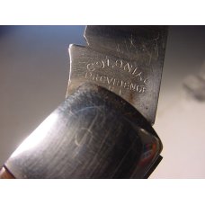 Colonial large folding hunter. jigged bone handles ,shield and made in the USA Colonial large folding hunter. jigged bone handles ,shield and made in the USA