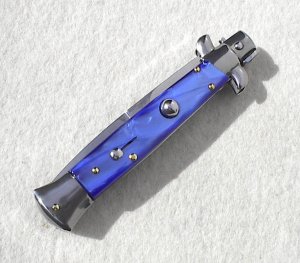 NEW 9" FRANK BELTRAME BLUE PEARL ITALIAN STILETTO BAYONET BLADE