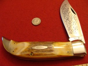 Case Blue Scroll Clasp 1977 Stag #5172