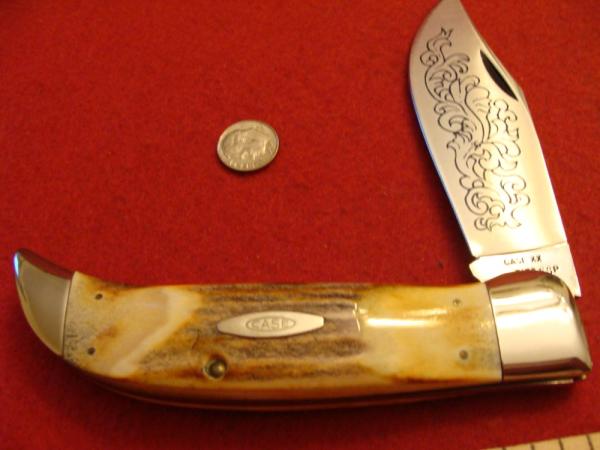 Case Blue Scroll Clasp 1977 Stag #5172
