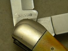 Case XX Stainless USA 3 Dot (1977) Stag 5265 SAB SSP Blue Scroll Folding Hunter Knife Case XX Stainless USA 3 Dot (1977) Stag 5265 SAB SSP Blue Scroll Folding Hunter Knife