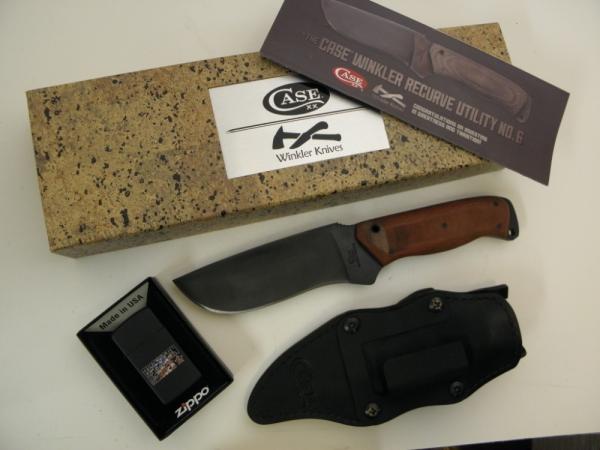 Case XX 43176 Winkler Recurve Utility No.6 Knife: Brown canvas laminate handle, 88CrV2 Carbon steel Case XX 43176 Winkler Recurve Utility No.6 Knife: Brown canvas laminate handle, 88CrV2 Carbon steel