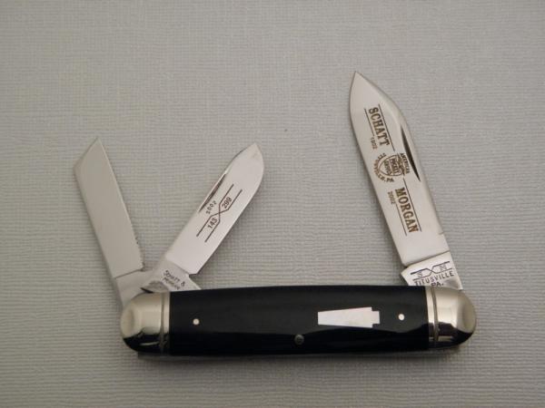 Schatt & Morgan, Keystone Series XII, Equal-End Whittler – Cape Water Buffalo horn, #143299: 2002 Schatt & Morgan, Keystone Series XII, Equal-End Whittler – Cape Water Buffalo horn, #143299: 2002