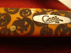Case Halloween Trapper #6254 SS "Pumpkin Carver" with Etched Orange Bone Handles 2006 Case Halloween Trapper #6254 SS "Pumpkin Carver" with Etched Orange Bone Handles 2006