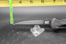Smith and Wesson M&P OTF Spring Assisted Spear Point Knife blackout (3.5" Black)