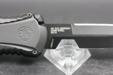 Smith and Wesson M&P OTF Spring Assisted Spear Point Knife blackout (3.5" Black)