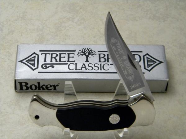 Boker Solingen Germany Stainless Tree Brand Classic Black 2003 Lockback Knife in Box Boker Solingen Germany Stainless Tree Brand Classic Black 2003 Lockback Knife in Box