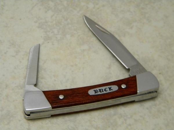 Buck 705 USA Pony Wood 2 Blade Folding Pocket Knife in Box Pre-1986